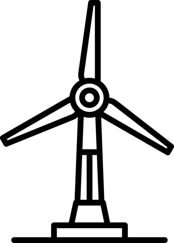 Wind turbine icon vector