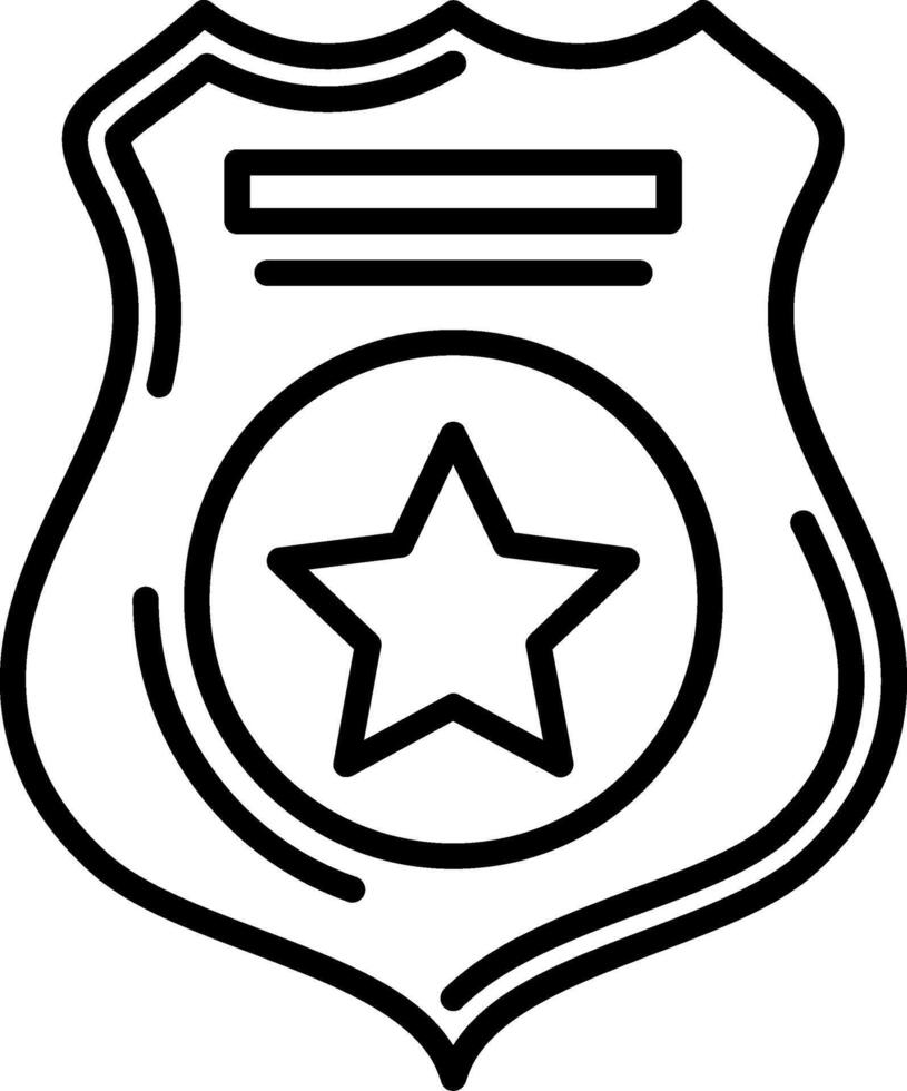 Police badge icon vector