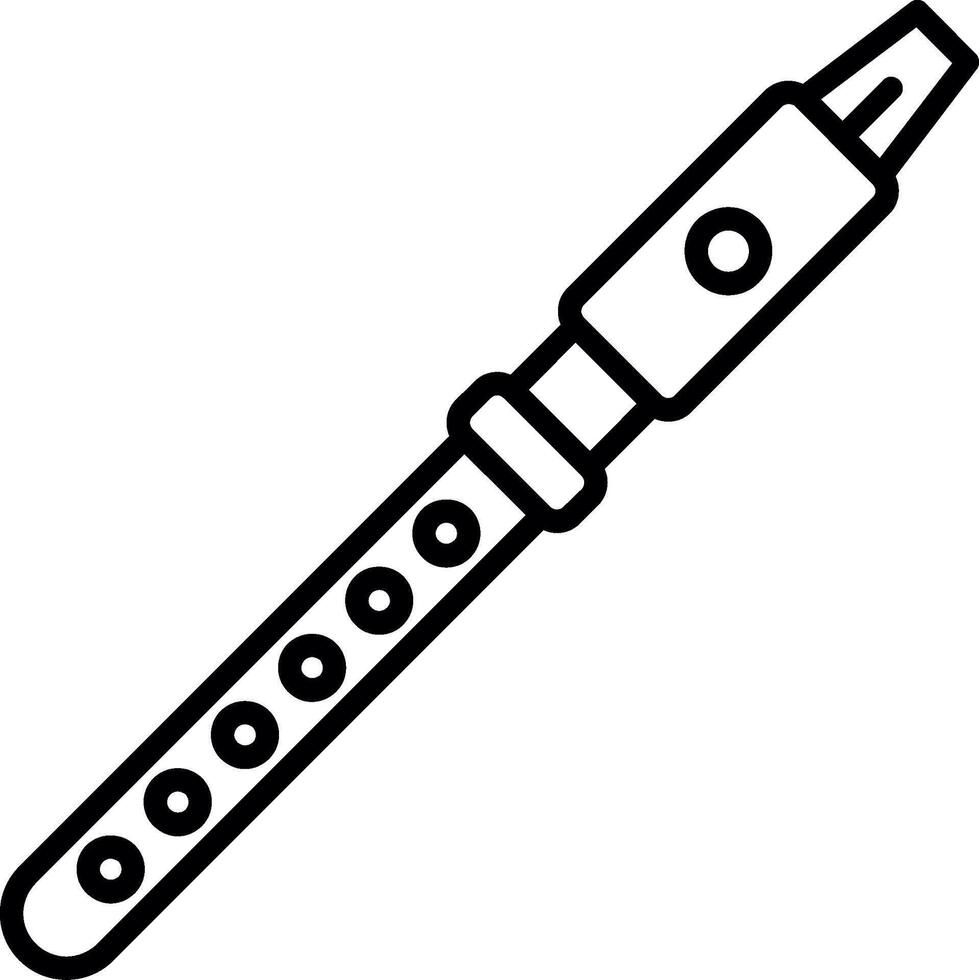 A black and white drawing of a pen vector