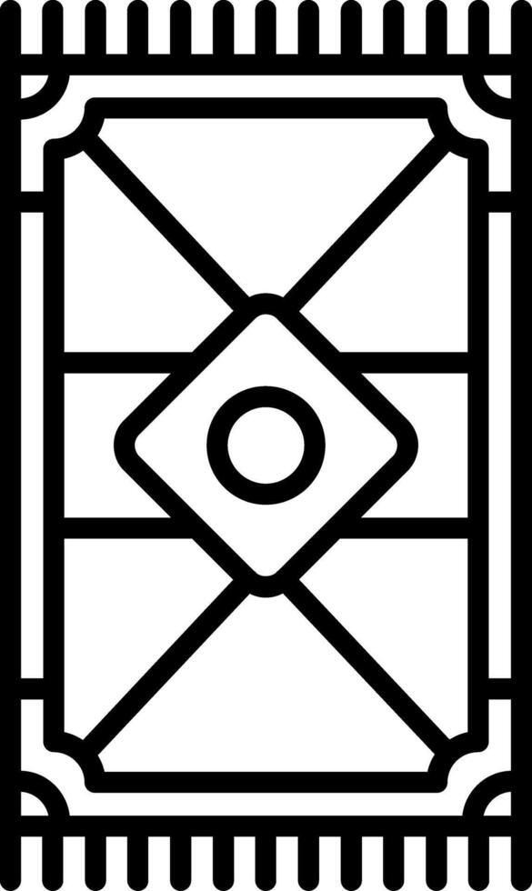 A square rug with a square pattern vector