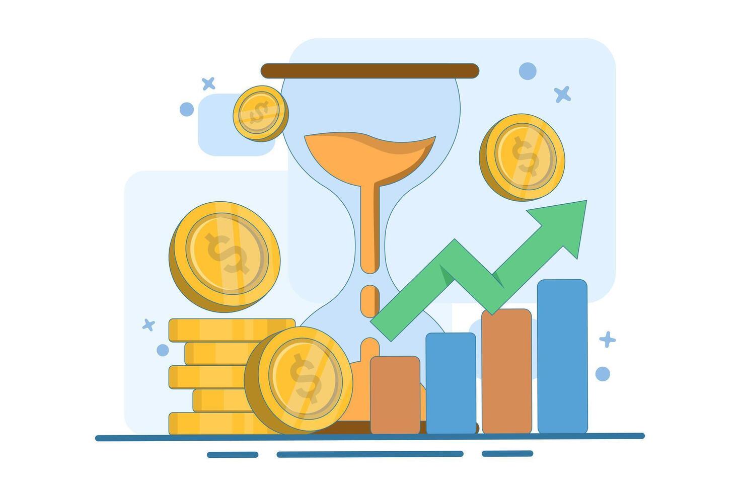 business and marketing strategy concepts, Analyzing projects, Strategic planning and tactics in business, Financial reports, Strategic thinking, Financial analysis, flat illustrations. vector