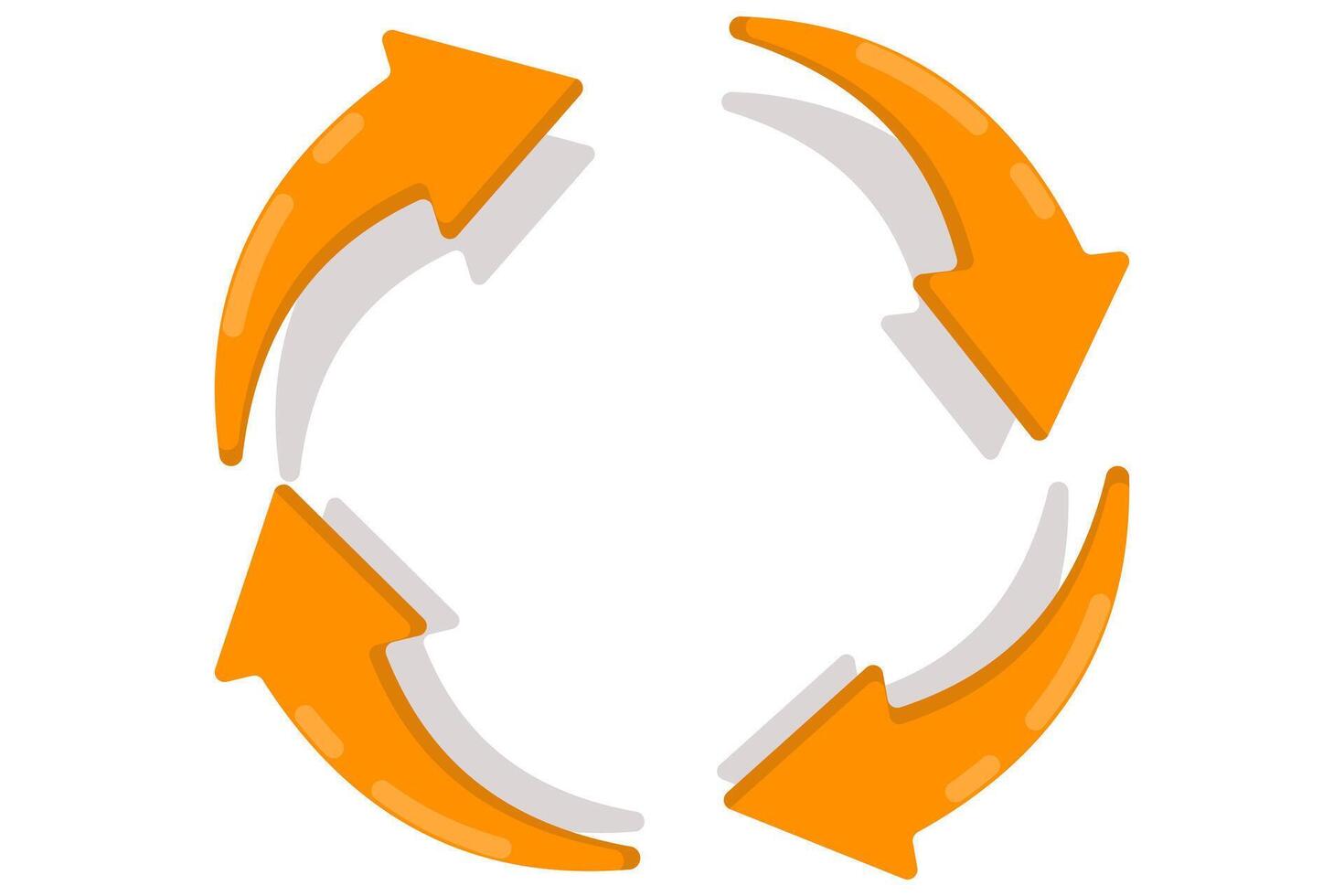 concept of rotate, refresh, repeat, undo, automate, reload and restore icon. illustration of two rotating arrow symbols. symbol or icon. minimalist style design. vector