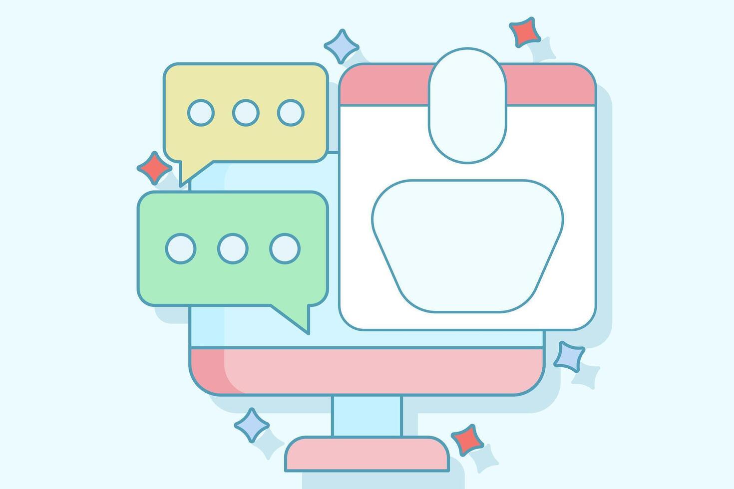 Live webinar icon concept. Online training cartoon illustration on isolated background. Business concept conference stream splash effect sign. Flat illustration. vector