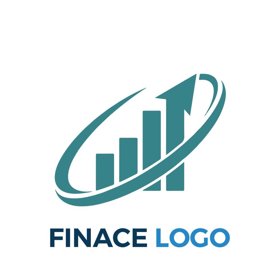 Green and gray financial graph logo vector