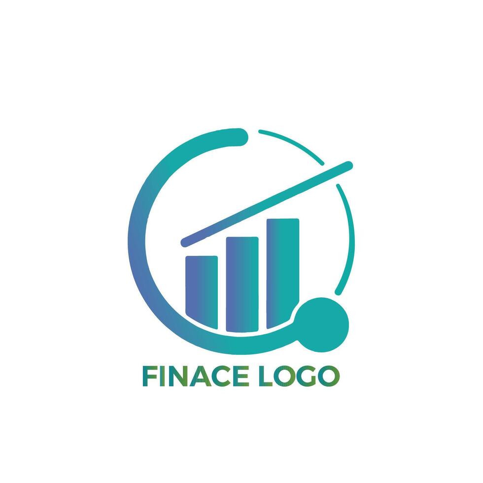 Blue Chart Arrow Business Growth Financial Logo vector