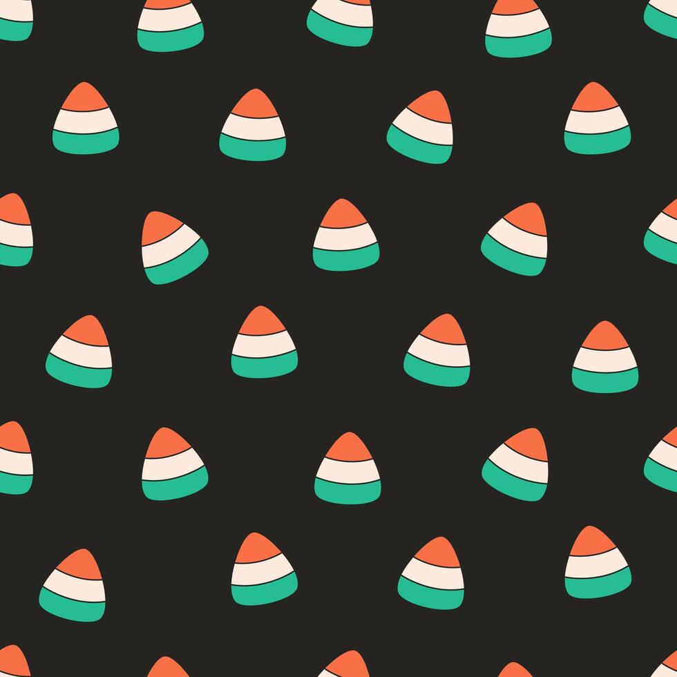Seamless pattern with candy corn. Halloween sweets seamless pattern. vector
