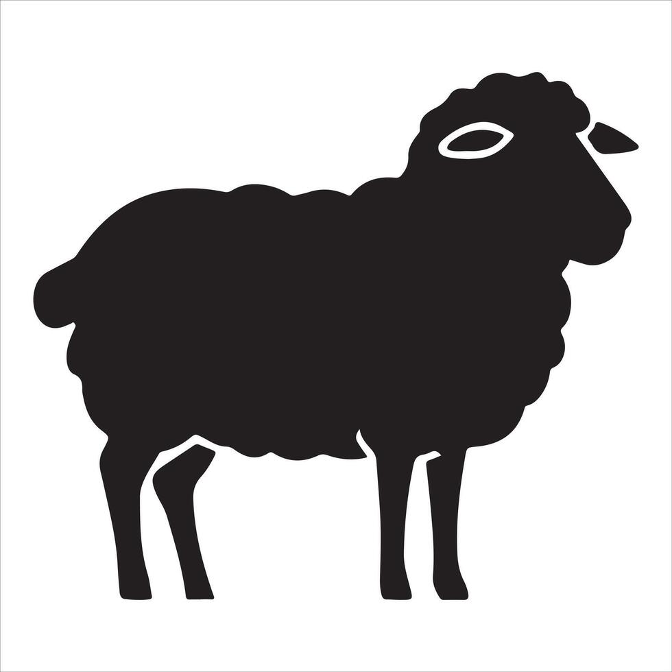 Adorable sheep icon vector
