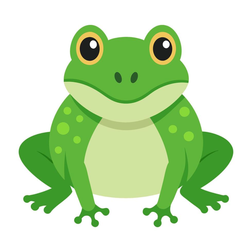 frog animal flat style isolated on white background. illustration vector