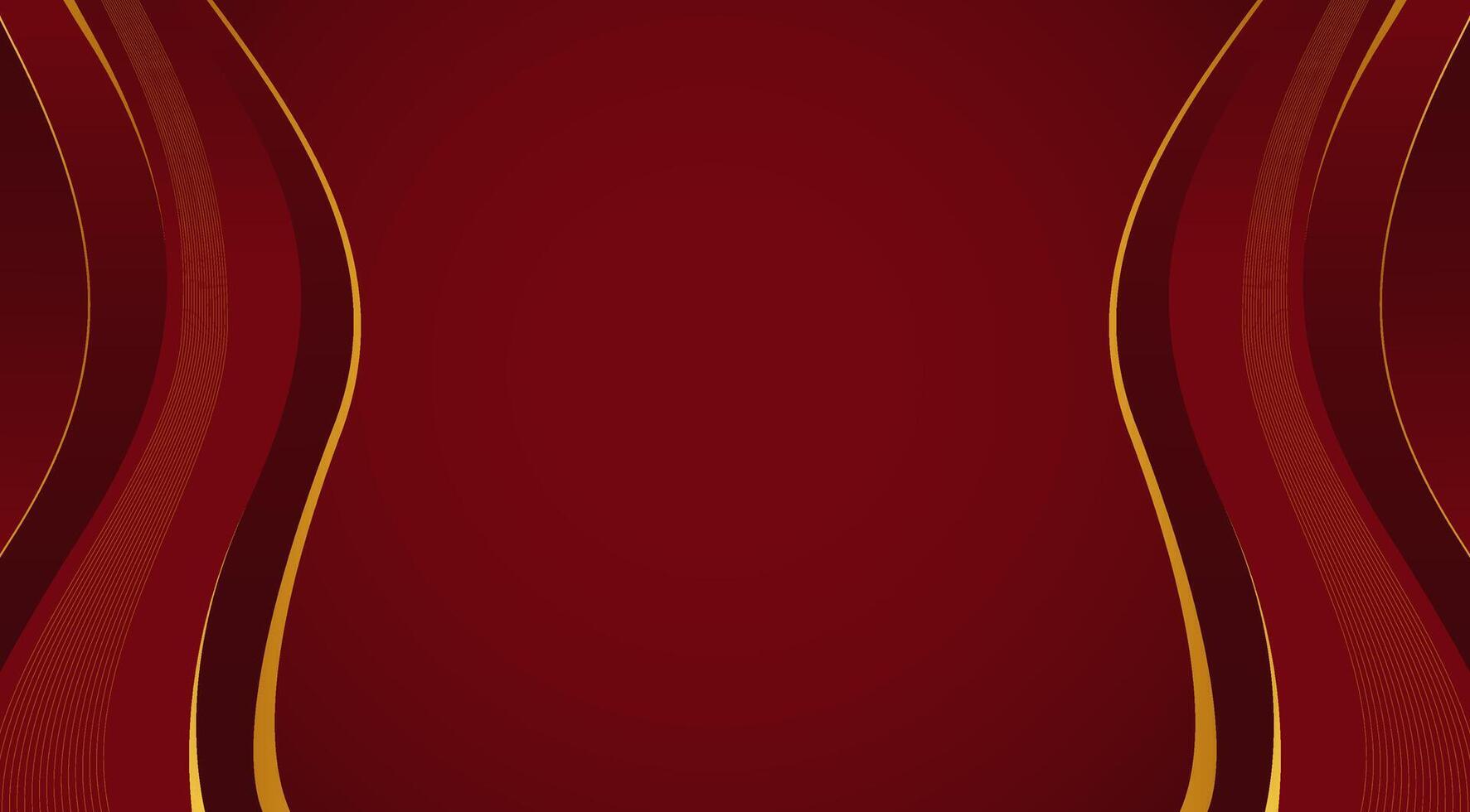 Abstract Luxury Red and Gold Waves Background. Elegant Gold Lines Background. For Luxury Banner Background vector