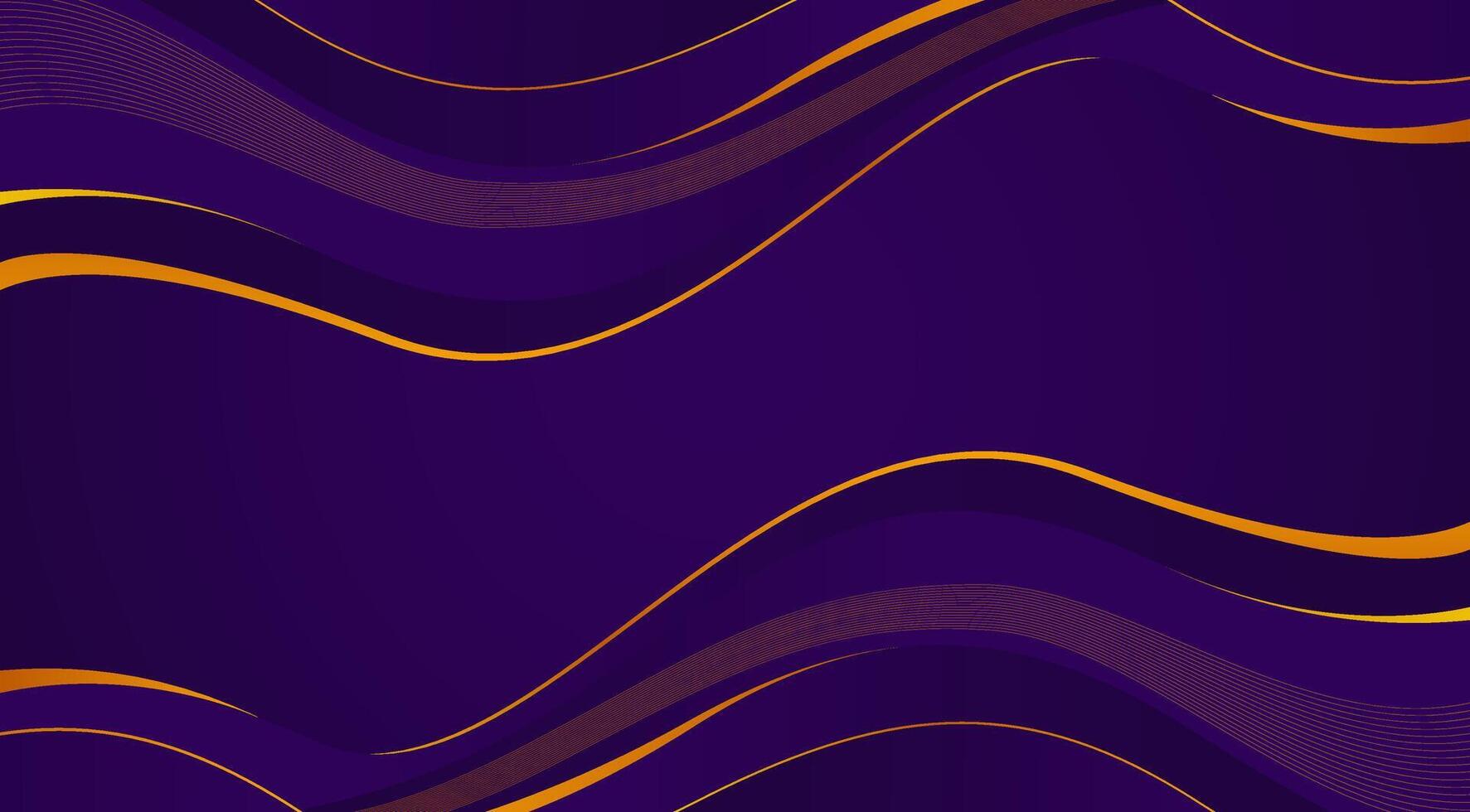 abstract purple and gold waves background vector