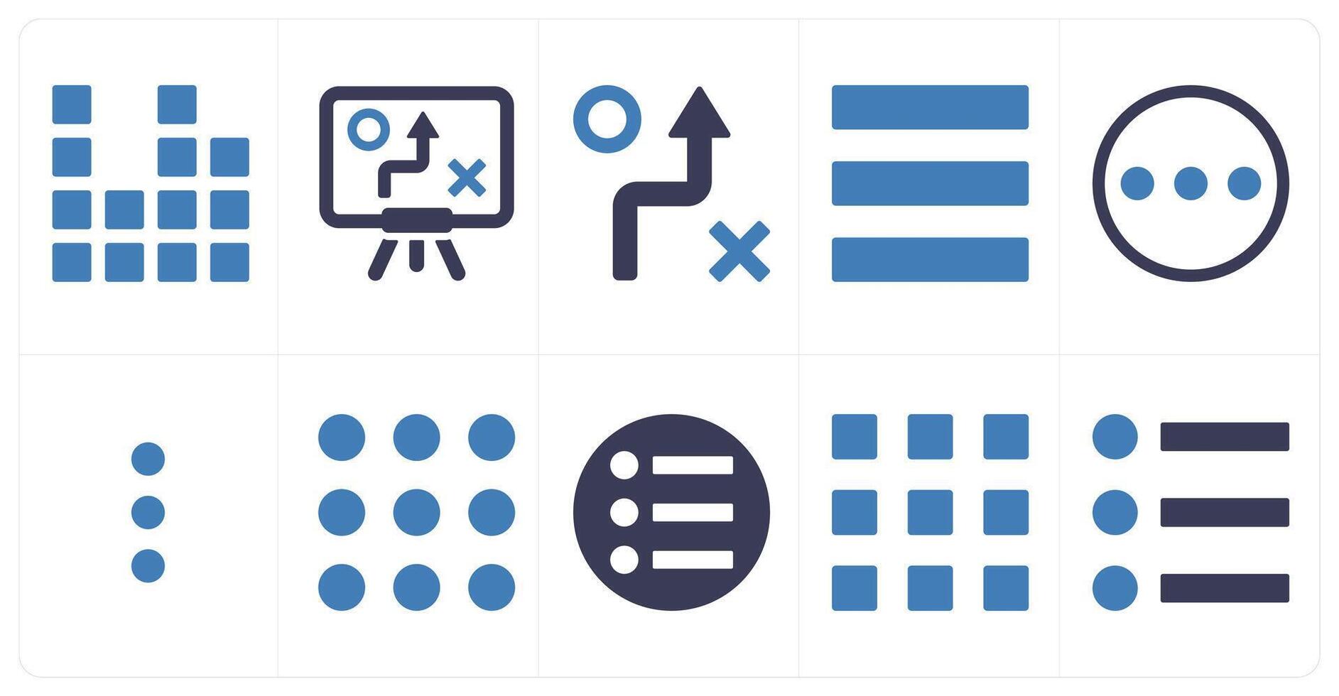 A set of 10 mix icons as diagram, strategy, menu bar vector