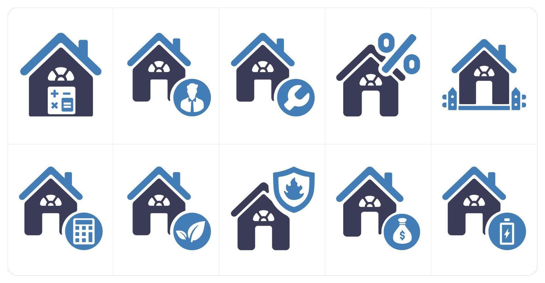 A set of 10 Real Estate icons as account, realtor, home repair vector