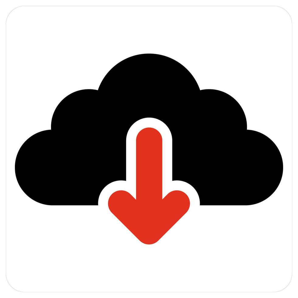 Cloud Download and down icon concept vector