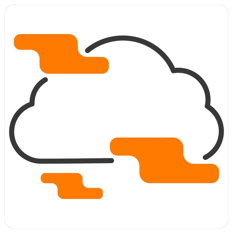 Fog and cloud icon concept vector