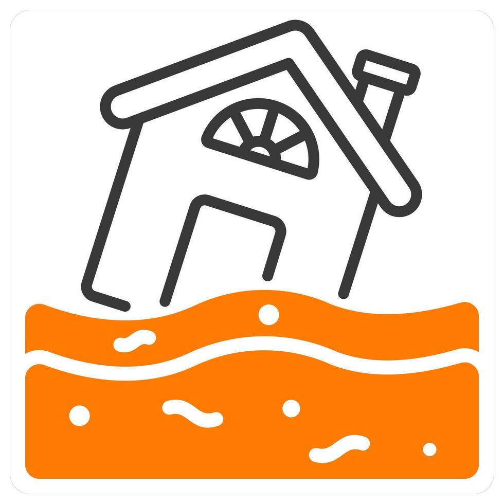 Flooding and water iocn concept vector