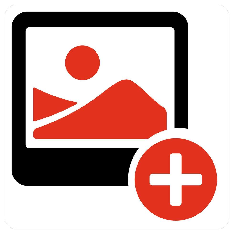 Add Image and insert icon concept vector