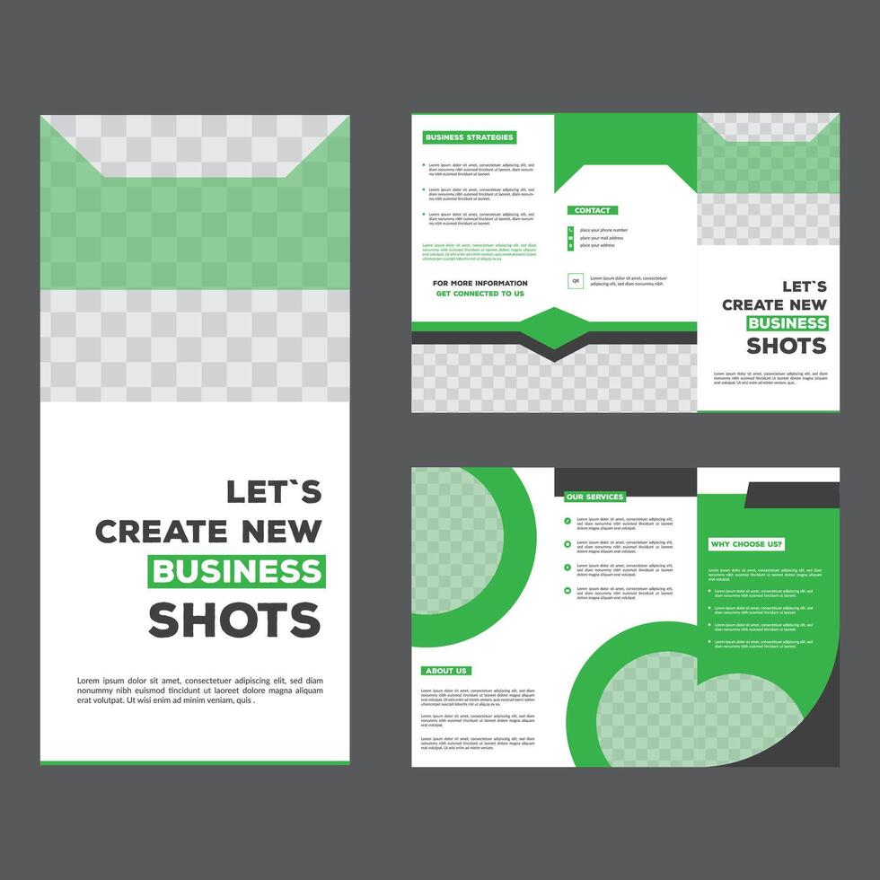 Elegant Corporate Tri-Fold Brochure Template vector