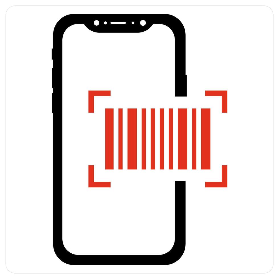 Mobile Code Bar and scan icon concept vector