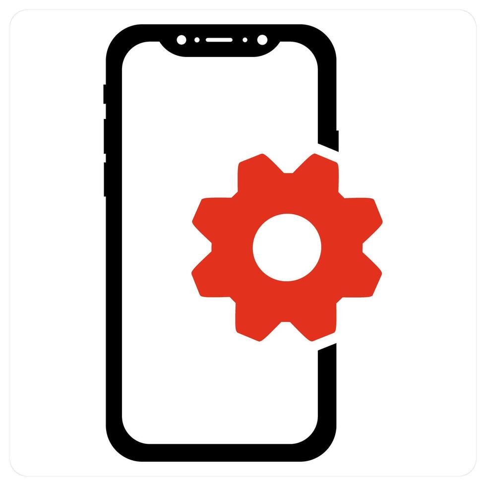 Mobile Setting and mobile icon concept vector