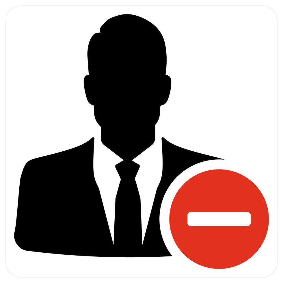 Remove Profile and delete icon concept vector