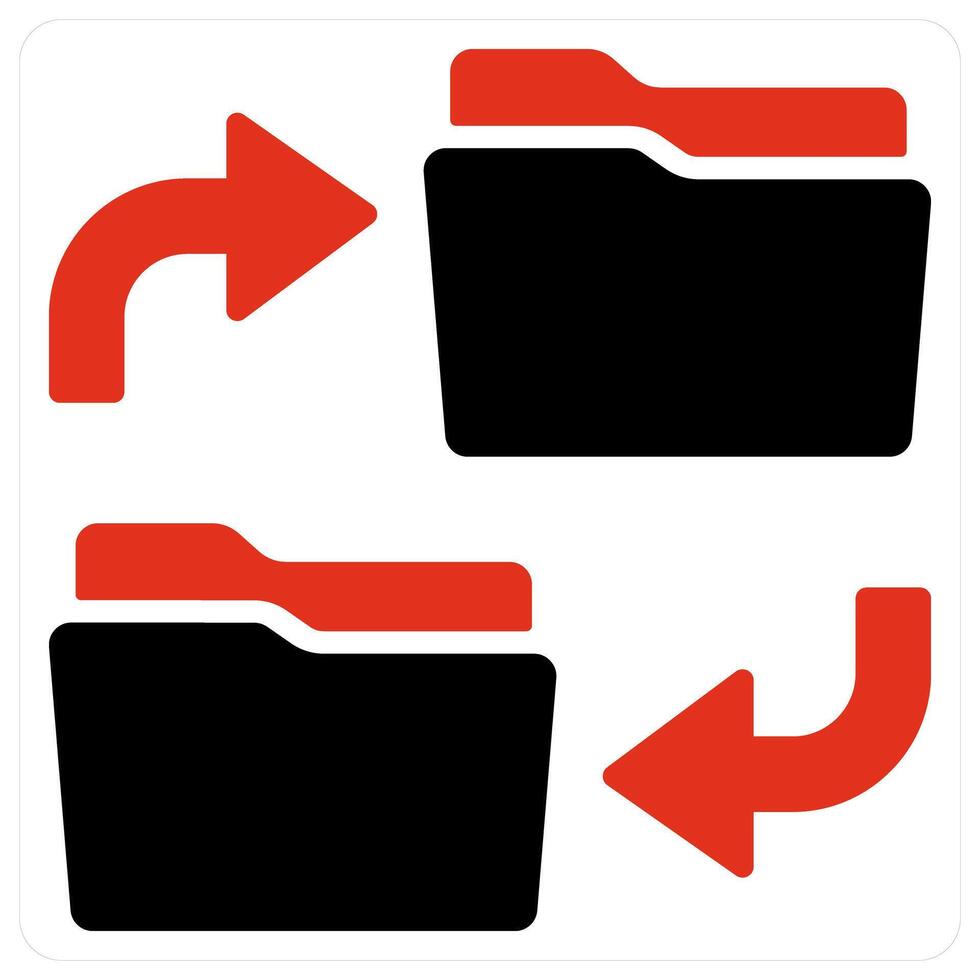 Backup Folder and Folder icon concept vector