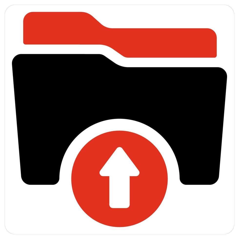 Upload Folder and Folder icon concept vector
