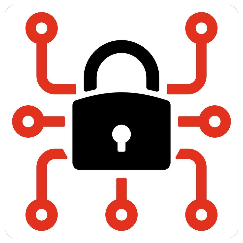Data Lock and lock icon concept vector