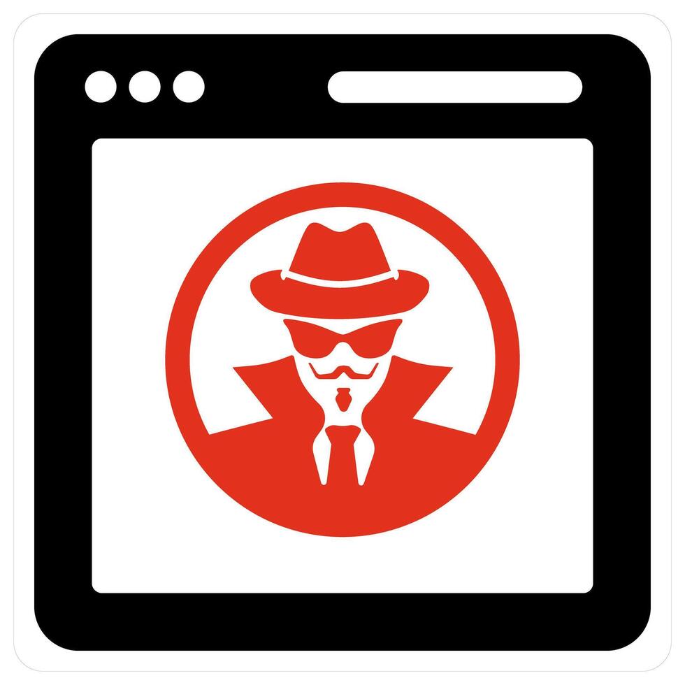 Spy and privacy icon concept vector