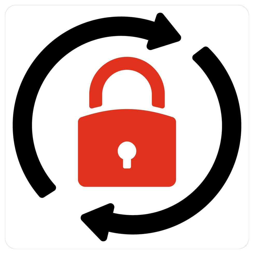Update and lock icon concept vector
