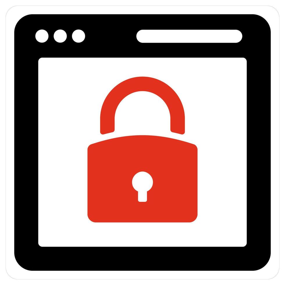 Webpage Security and lock icon concept vector