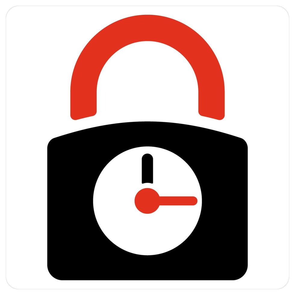 Security Period and lock icon concept vector