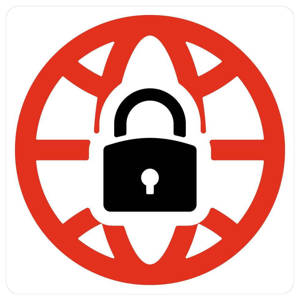 Secured Web and secure icon concept vector