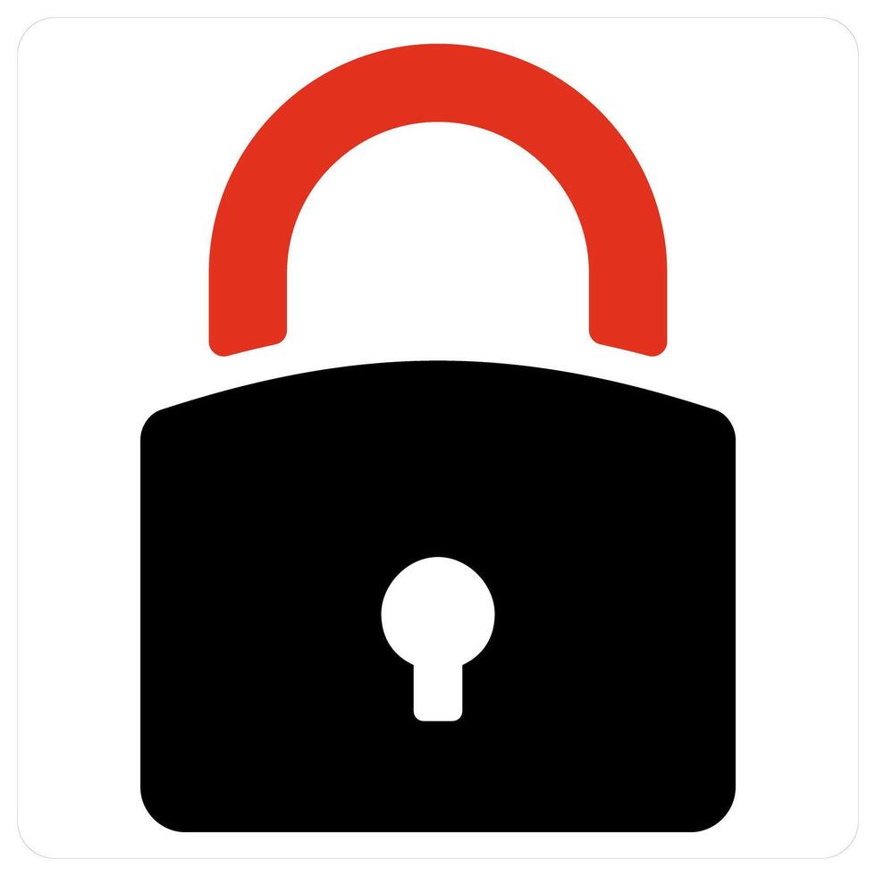Lock and view icon concept vector