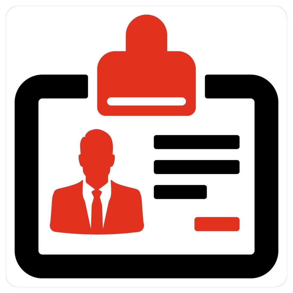 Id Card and user id icon concept vector