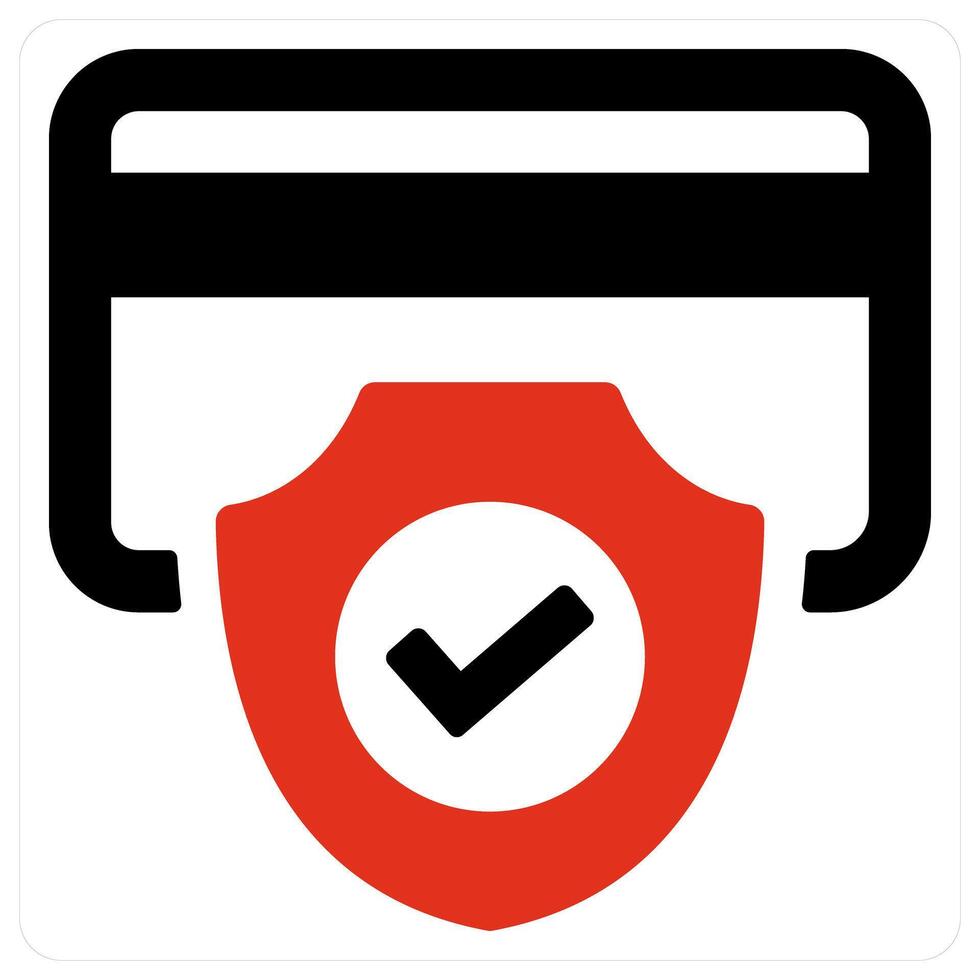 Card Security and verified icon concept vector