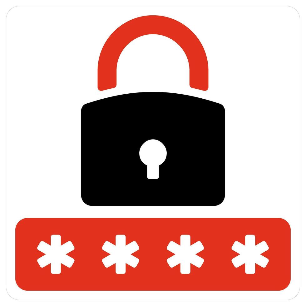 Login and lock icon concept vector