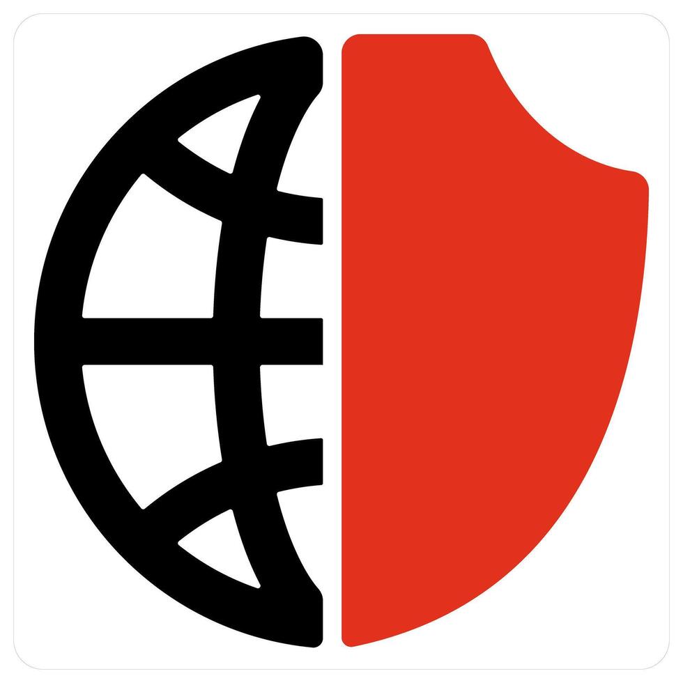 Global Security and earth icon concept vector