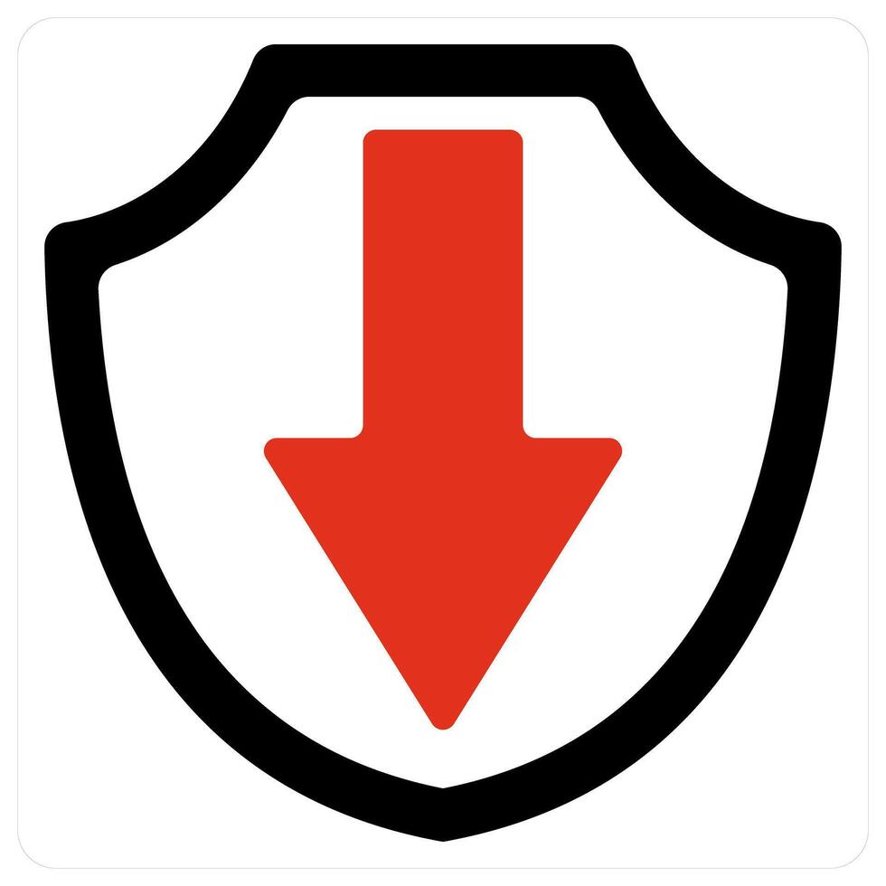 Downgrade protection and data icon concept vector