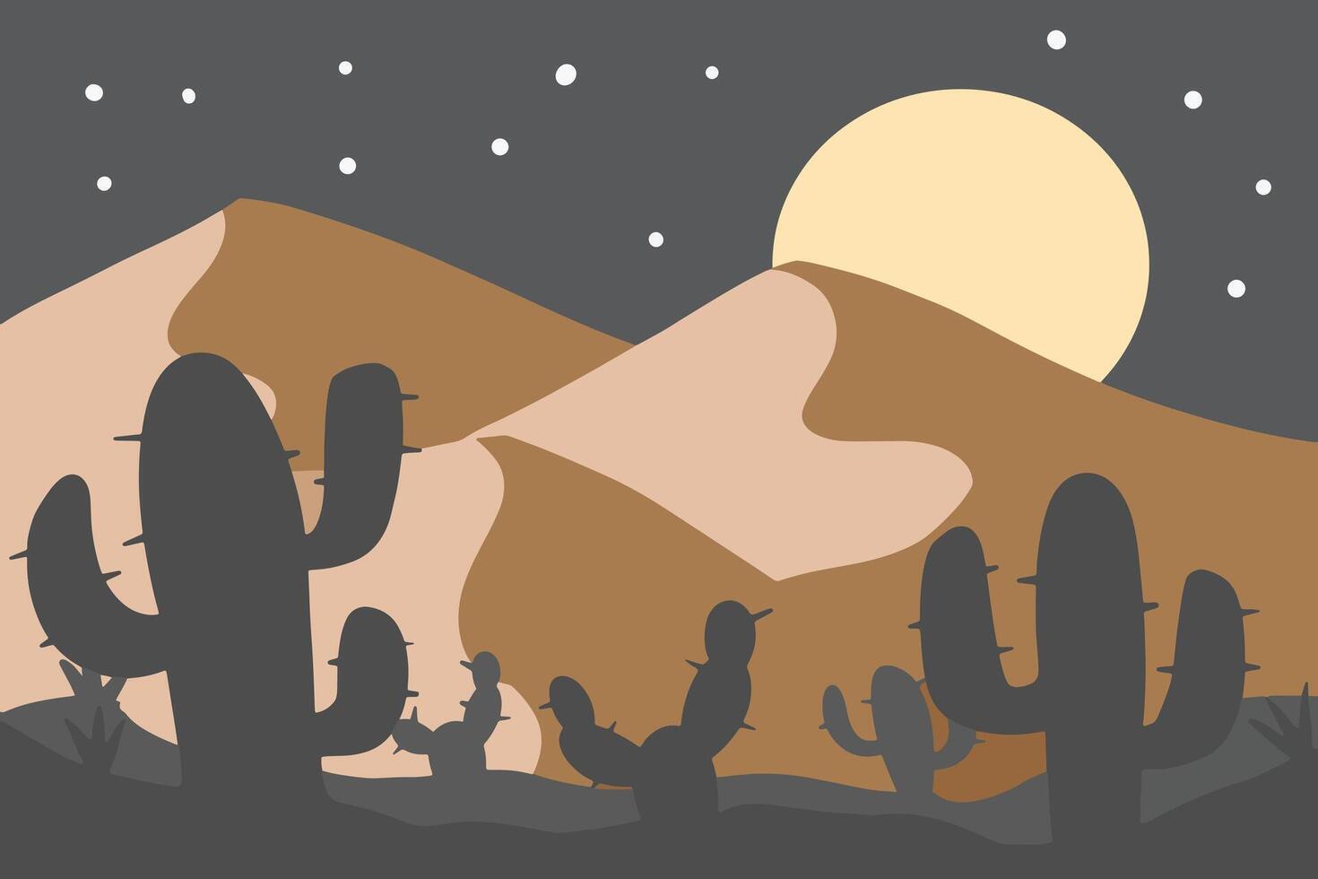 desert flat style good for background, wallpaper, flat design, etc vector