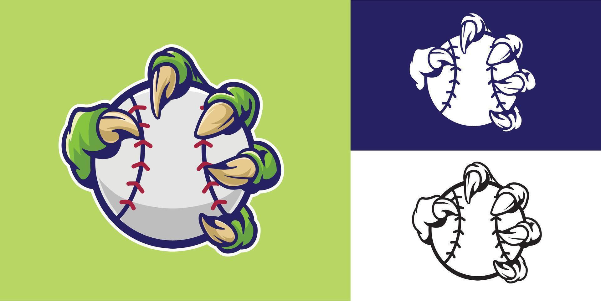 claw grab baseball good for logo, sticker, element design, etc vector