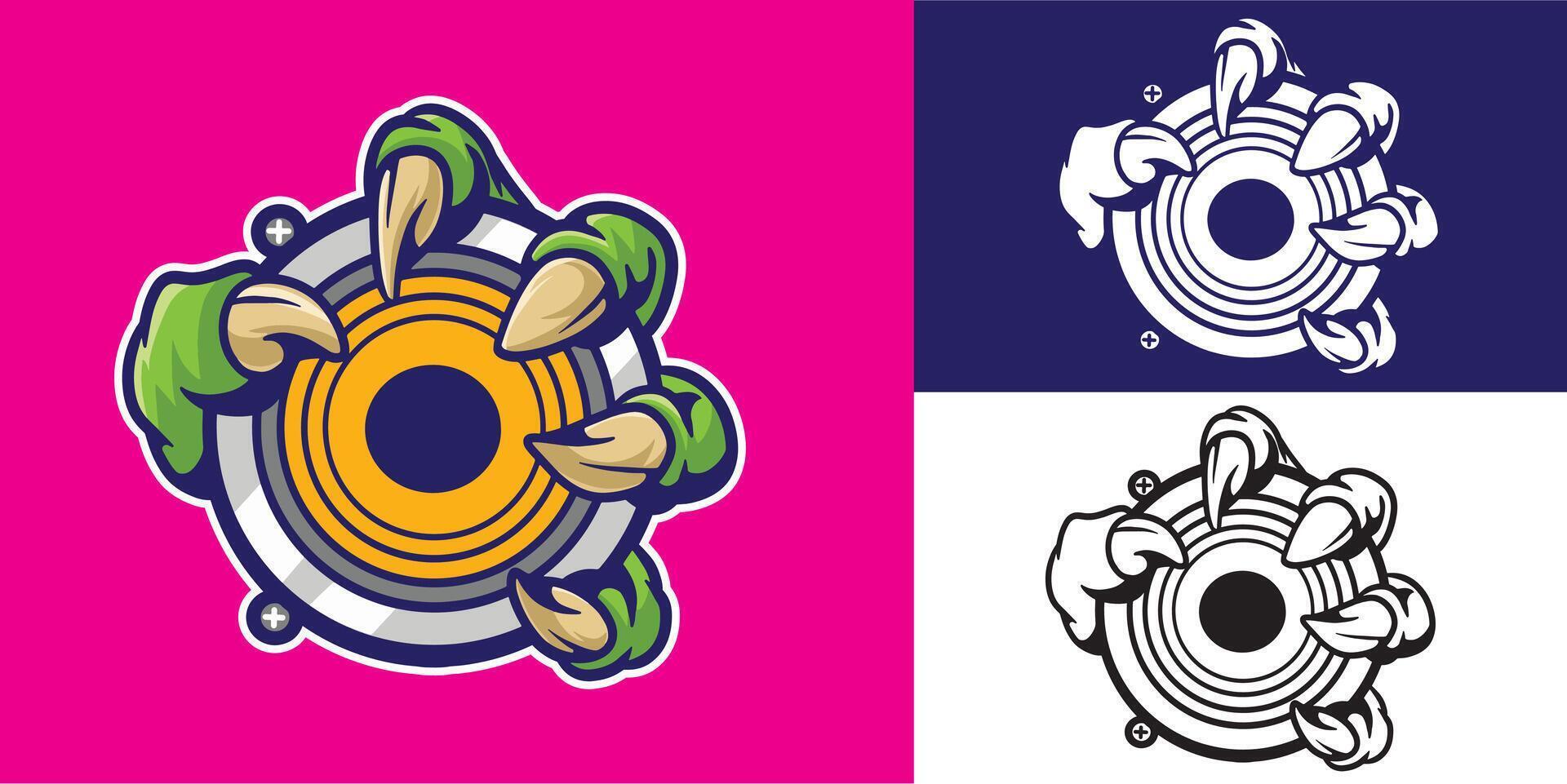 set of claw stereo good for sticker, logo, element design, brand design, etc vector