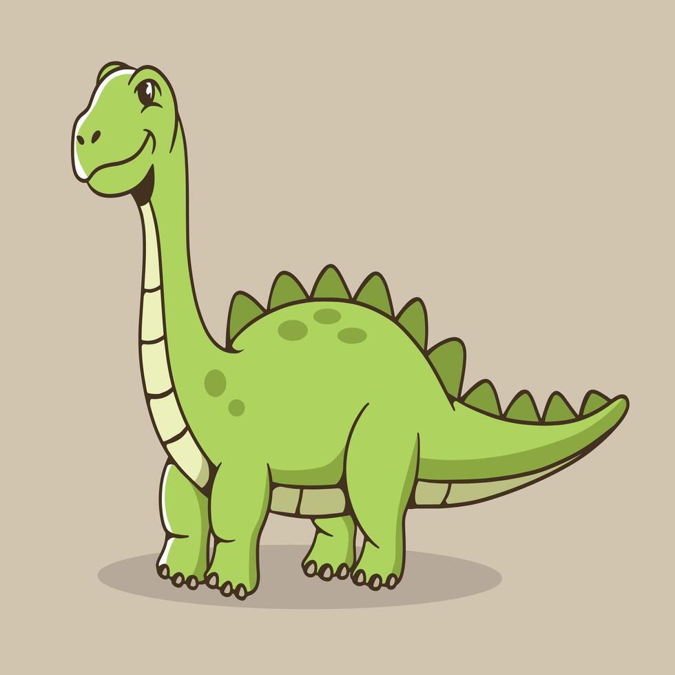 mascot character dinosaur good for brand, sticker, t shirt and kids education vector