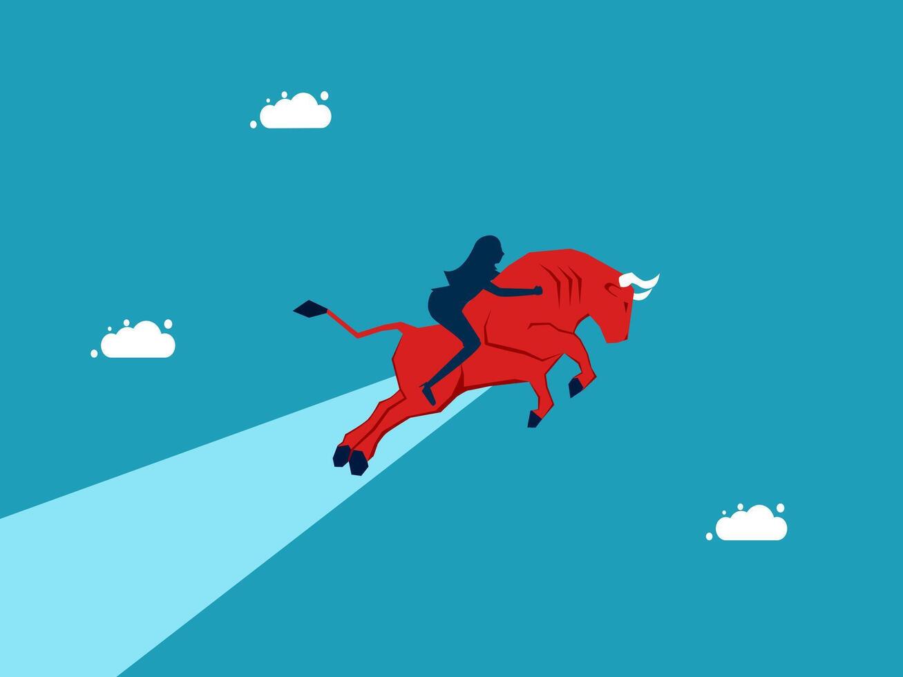 a man riding a bull on a blue background vector