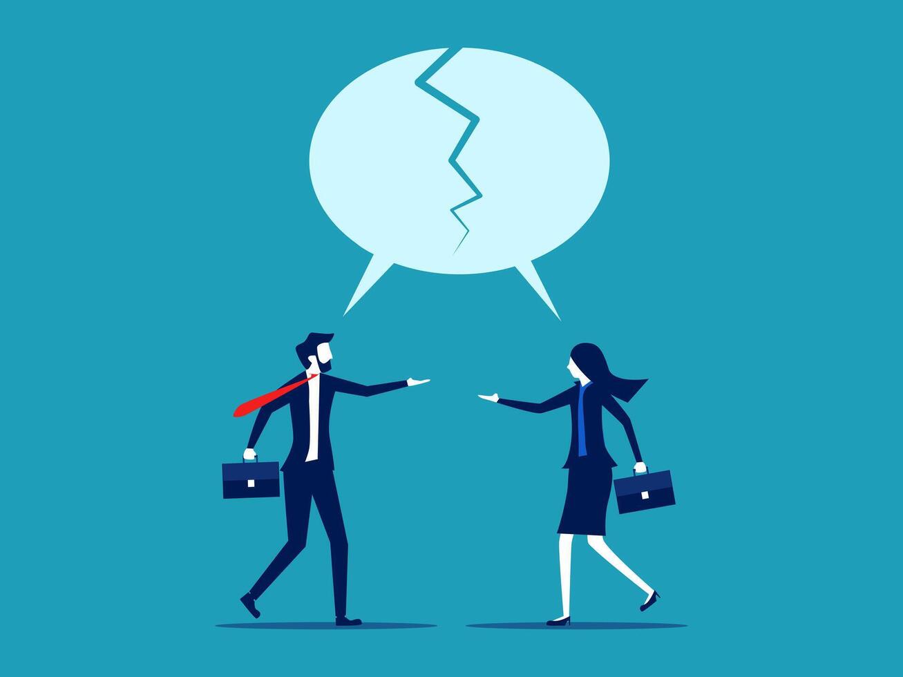 businessman and woman arguing with each other vector