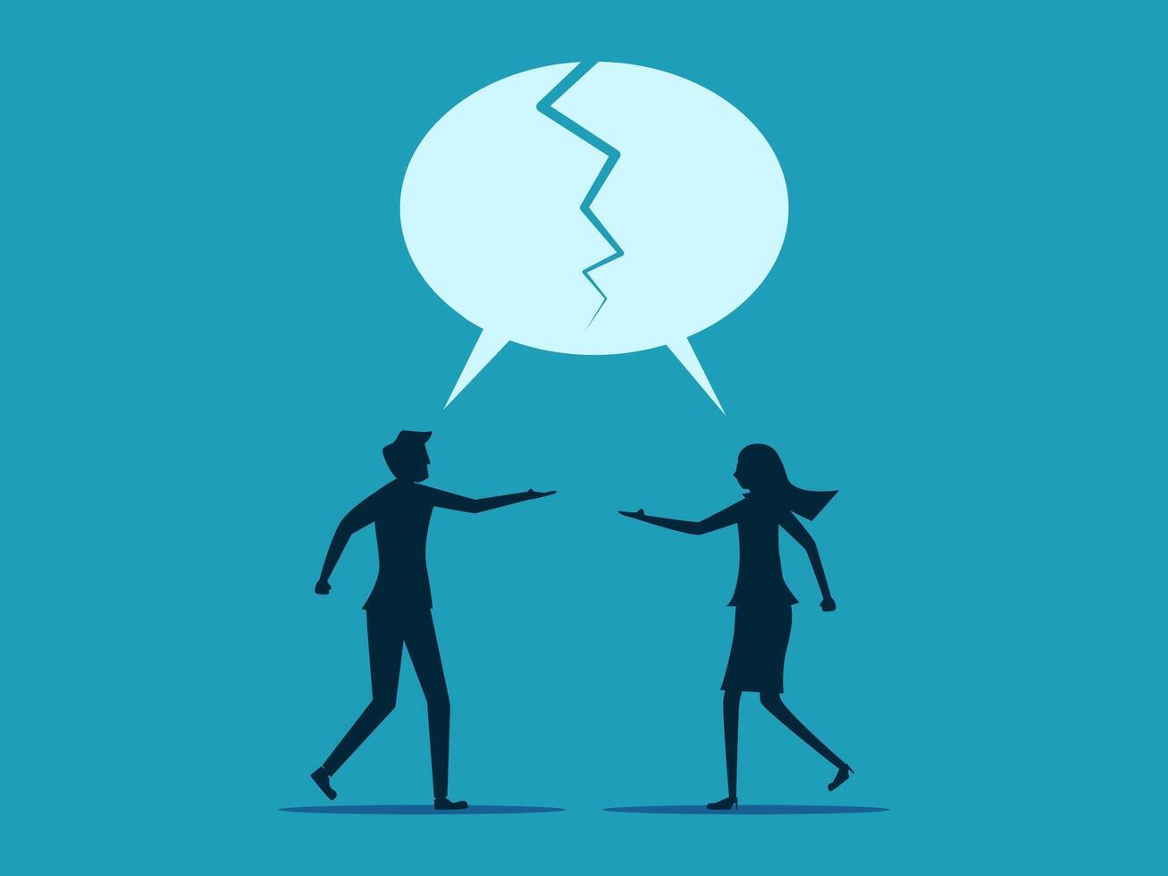 businessman and woman arguing with each other vector