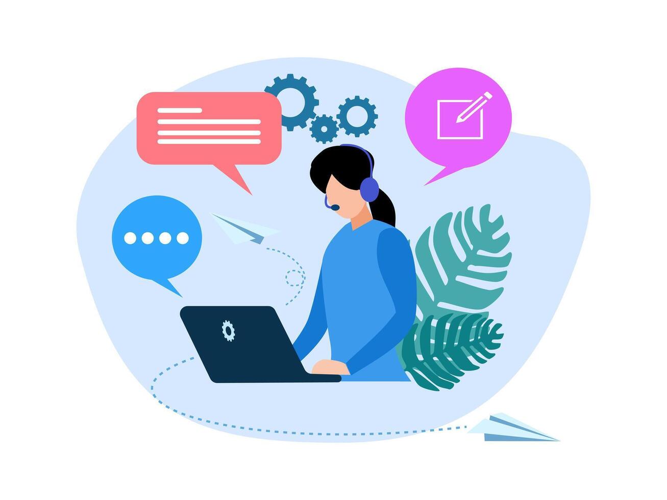 call center service vector