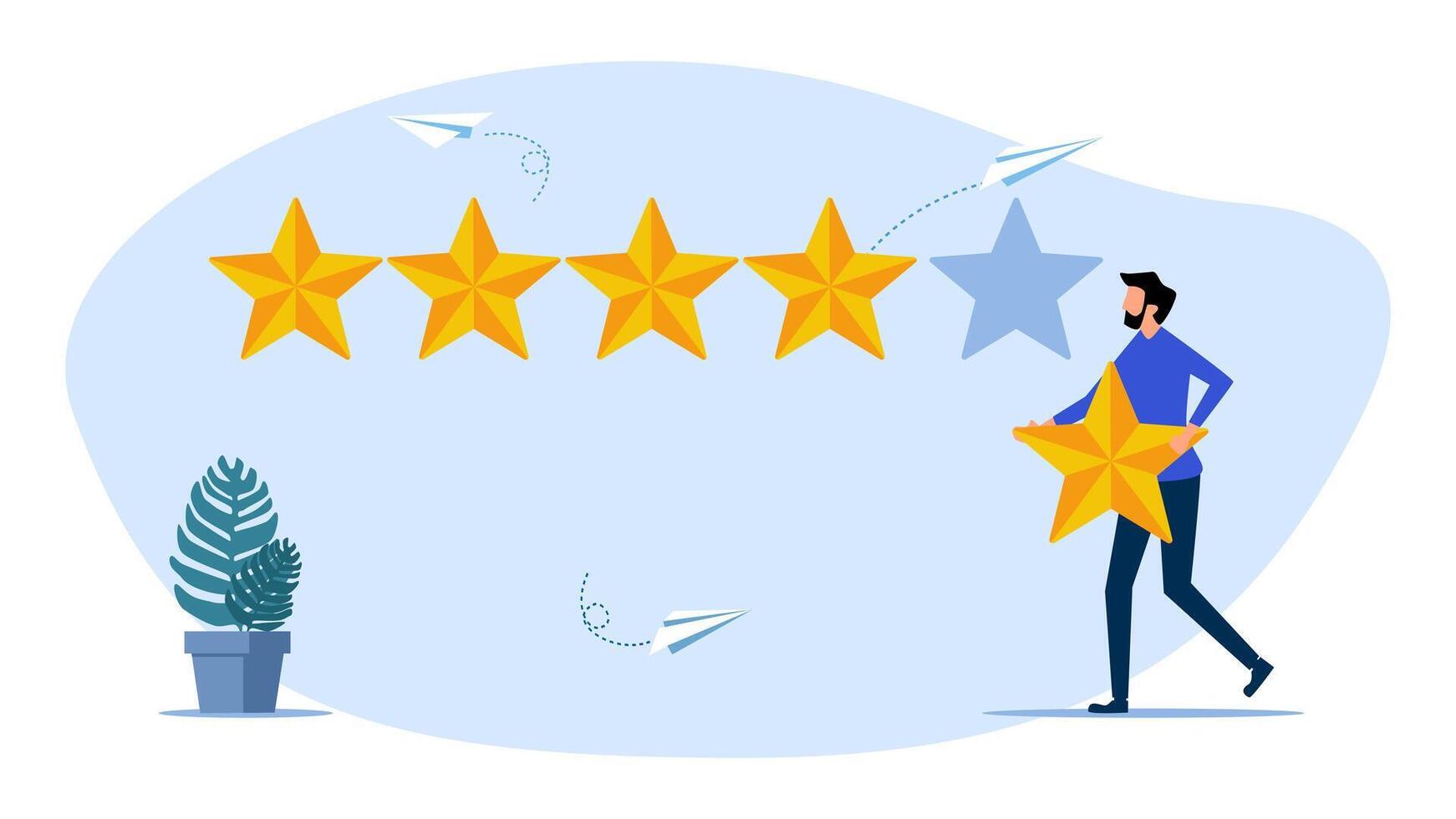 a man is holding a star with five stars on it vector