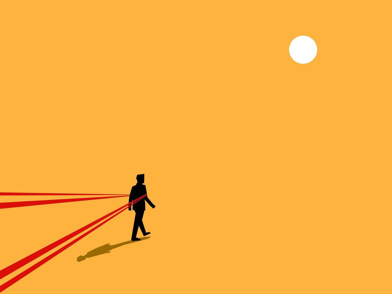 Struggle. Limitations and traps or challenges. Businessmen stuck in red tape vector
