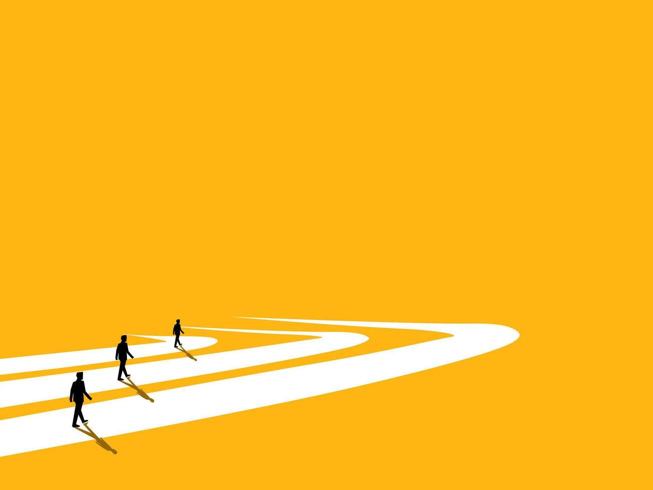 Business Competition. Group of Businessman on Running Track vector