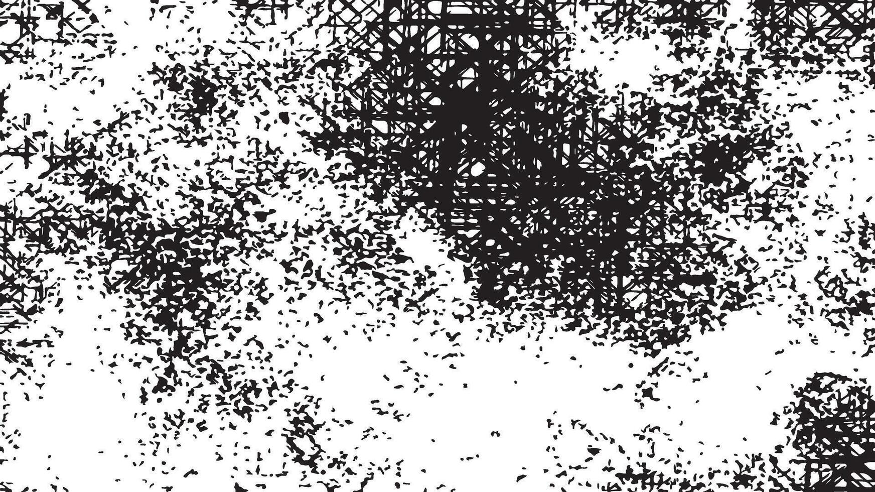 Abstract Grunge Texture Overlay - Black and White Chaos vector